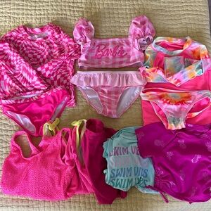 Pink and Multicolor Swimwear Set